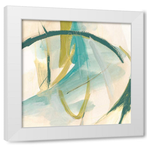 Vertigo Note I White Modern Wood Framed Art Print by Vess, June Erica