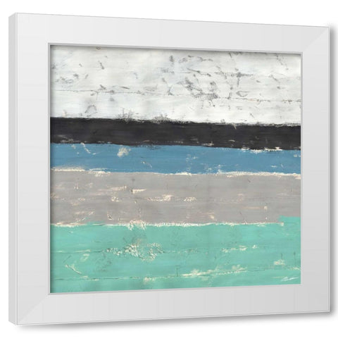Seawall I White Modern Wood Framed Art Print by Butler, John