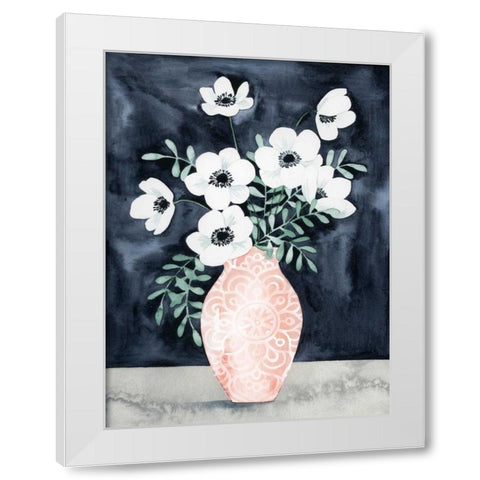 Nighttime Anemones II White Modern Wood Framed Art Print by Popp, Grace