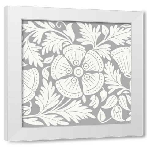 Ornamental Detail I White Modern Wood Framed Art Print by Vision Studio