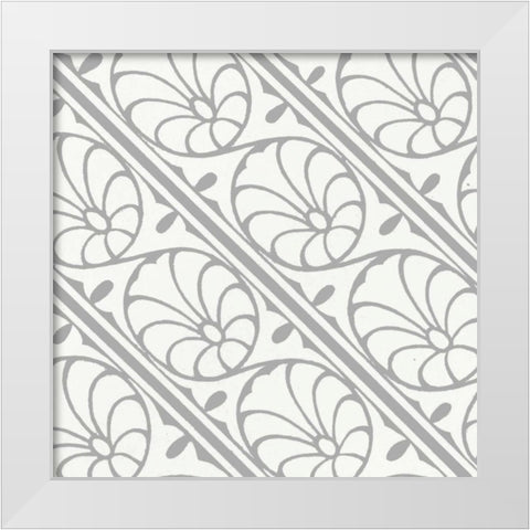 Ornamental Detail III White Modern Wood Framed Art Print by Vision Studio