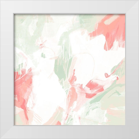 Hibiscus Palette I White Modern Wood Framed Art Print by Vess, June Erica