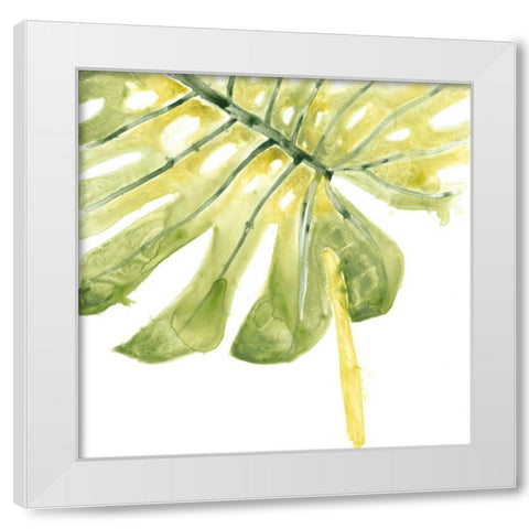 Verdant Impressions I White Modern Wood Framed Art Print by Vess, June Erica