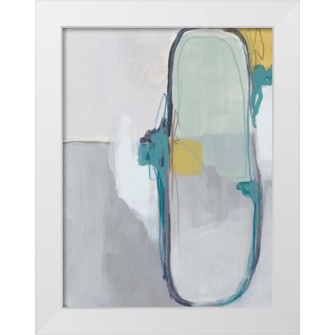 Closed System I White Modern Wood Framed Art Print by Vess, June Erica