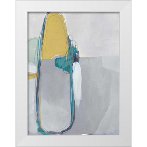 Closed System II White Modern Wood Framed Art Print by Vess, June Erica
