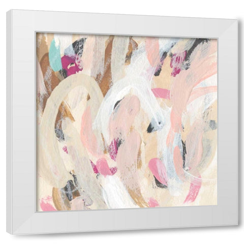 Carnivale IV White Modern Wood Framed Art Print by Vess, June Erica