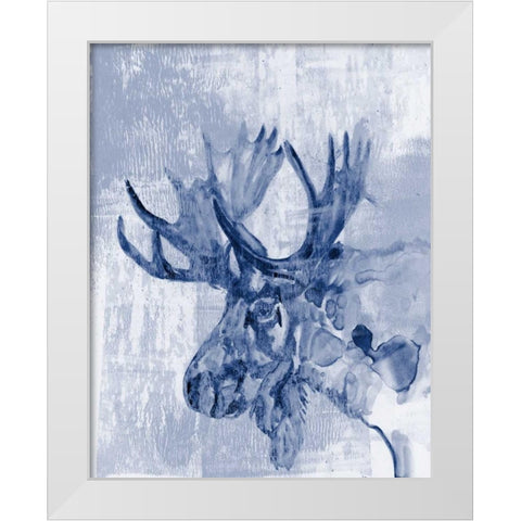 Indigo Moose White Modern Wood Framed Art Print by Goldberger, Jennifer
