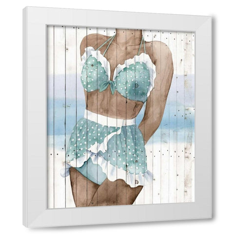 Bygone Bathers I White Modern Wood Framed Art Print by Popp, Grace