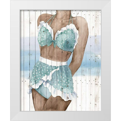 Bygone Bathers I White Modern Wood Framed Art Print by Popp, Grace