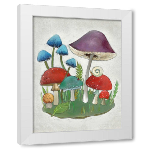 Mushroom Collection II White Modern Wood Framed Art Print by Zarris, Chariklia