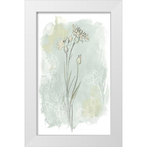 Stone Flower Study I White Modern Wood Framed Art Print by Vess, June Erica