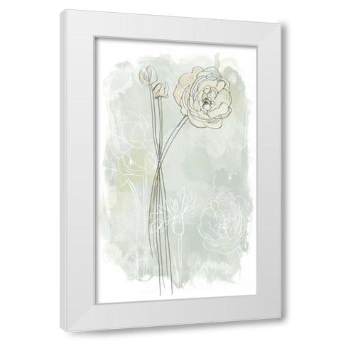 Stone Flower Study III White Modern Wood Framed Art Print by Vess, June Erica