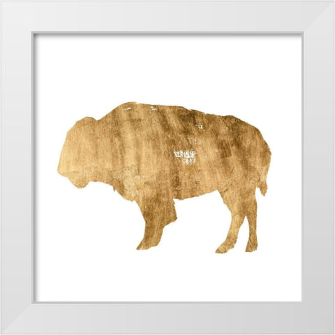 Brushed Gold Animals I White Modern Wood Framed Art Print by Popp, Grace
