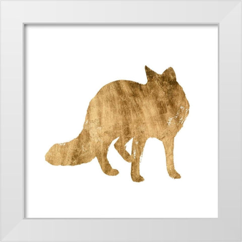 Brushed Gold Animals III White Modern Wood Framed Art Print by Popp, Grace
