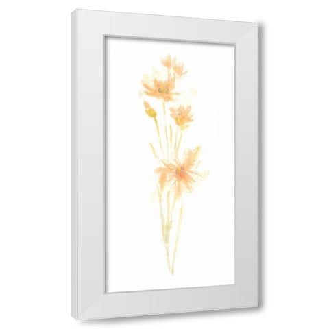 Bouquet Blush III White Modern Wood Framed Art Print by Vess, June Erica