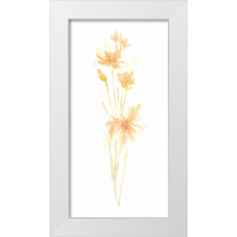 Bouquet Blush III White Modern Wood Framed Art Print by Vess, June Erica