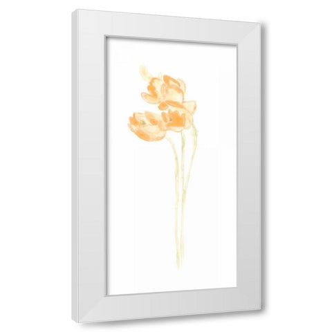 Bouquet Blush V White Modern Wood Framed Art Print by Vess, June Erica