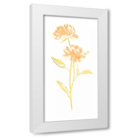 Bouquet Blush VII White Modern Wood Framed Art Print by Vess, June Erica