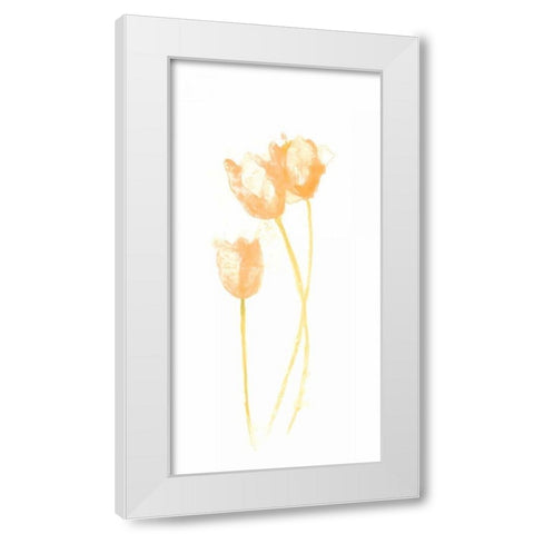 Bouquet Blush VIII White Modern Wood Framed Art Print by Vess, June Erica