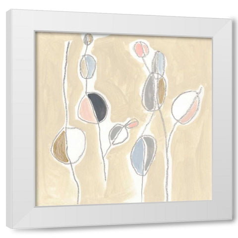 String Garden I White Modern Wood Framed Art Print by Vess, June Erica
