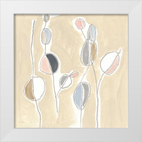 String Garden I White Modern Wood Framed Art Print by Vess, June Erica