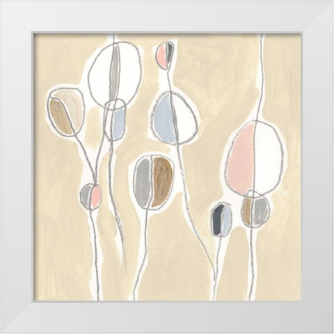 String Garden II White Modern Wood Framed Art Print by Vess, June Erica