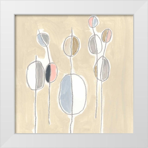 String Garden IV White Modern Wood Framed Art Print by Vess, June Erica