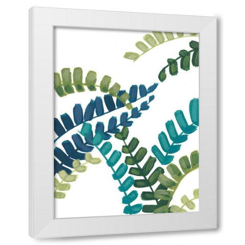 Tropical Thicket I White Modern Wood Framed Art Print by Vess, June Erica