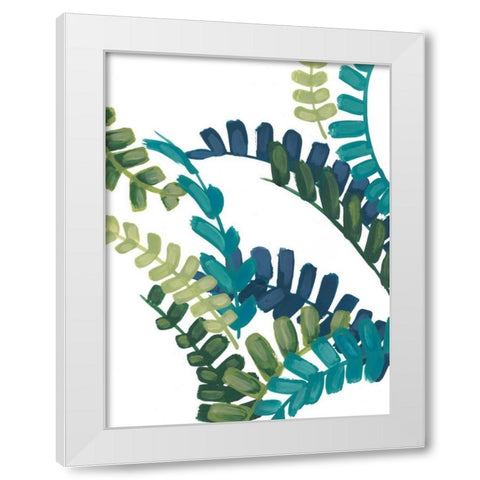 Tropical Thicket II White Modern Wood Framed Art Print by Vess, June Erica