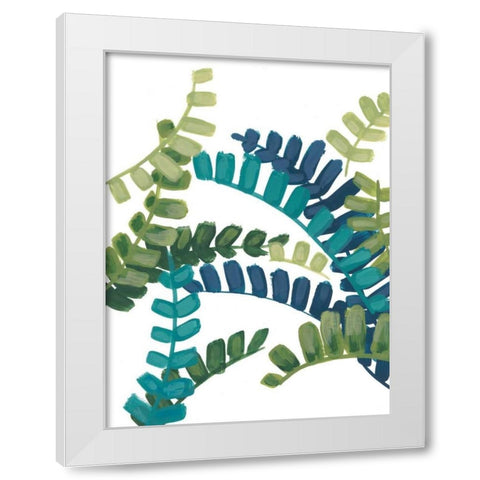 Tropical Thicket III White Modern Wood Framed Art Print by Vess, June Erica
