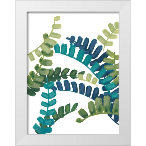 Tropical Thicket III White Modern Wood Framed Art Print by Vess, June Erica