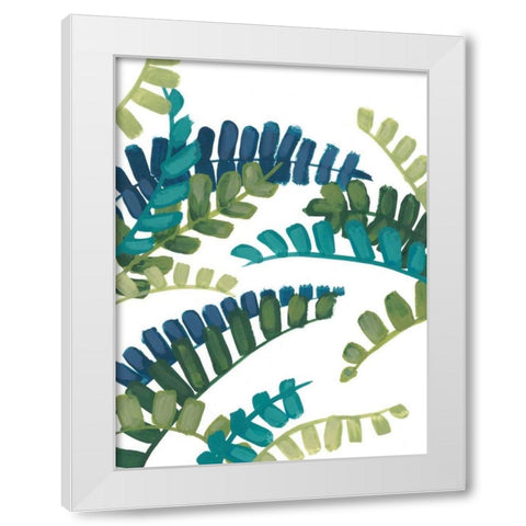 Tropical Thicket IV White Modern Wood Framed Art Print by Vess, June Erica