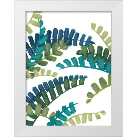 Tropical Thicket IV White Modern Wood Framed Art Print by Vess, June Erica