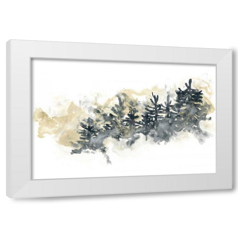 Misty Hillside II White Modern Wood Framed Art Print by Vess, June Erica
