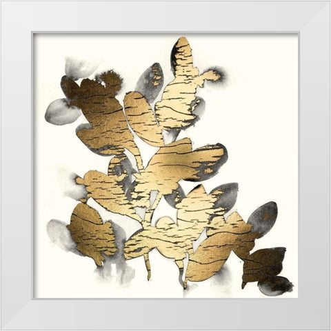 Gilt Garden III White Modern Wood Framed Art Print by Vess, June Erica