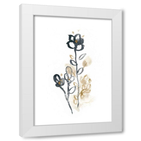 Bronze Bouquet IV White Modern Wood Framed Art Print by Vess, June Erica