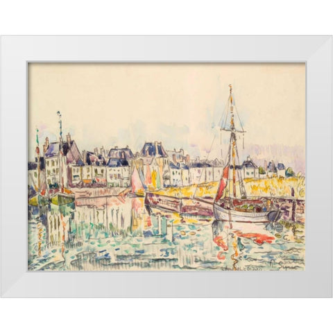 Le Croisic II White Modern Wood Framed Art Print by Signac, Paul