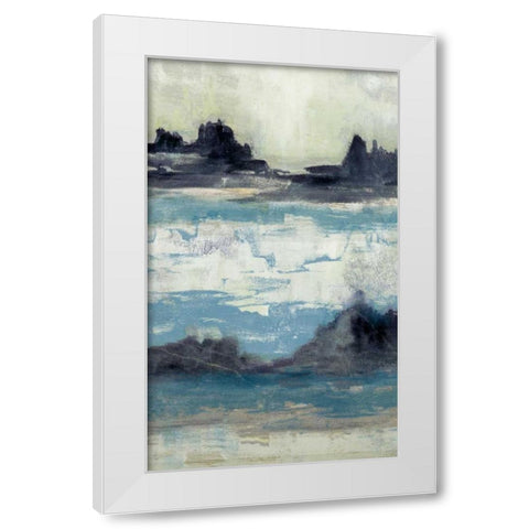 Peaceful Mountain II White Modern Wood Framed Art Print by Goldberger, Jennifer