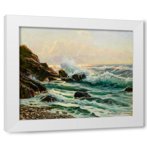 Main Seascape I White Modern Wood Framed Art Print by Westchiloff, Constantin Alexandrovitch