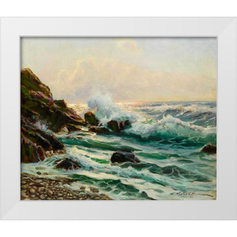 Main Seascape I White Modern Wood Framed Art Print by Westchiloff, Constantin Alexandrovitch