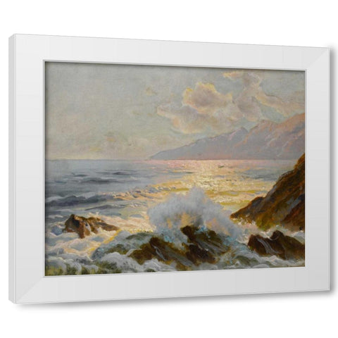 Main Seascape II White Modern Wood Framed Art Print by Westchiloff, Constantin Alexandrovitch