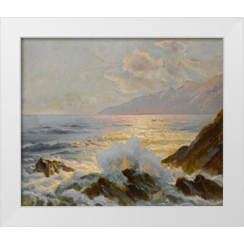Main Seascape II White Modern Wood Framed Art Print by Westchiloff, Constantin Alexandrovitch