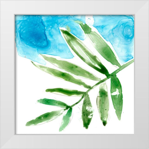 Tropical Display I White Modern Wood Framed Art Print by Goldberger, Jennifer