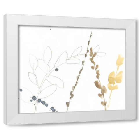 Branch Contours II White Modern Wood Framed Art Print by Goldberger, Jennifer