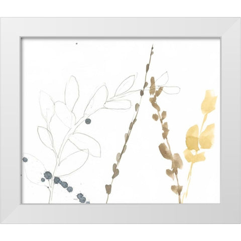 Branch Contours II White Modern Wood Framed Art Print by Goldberger, Jennifer