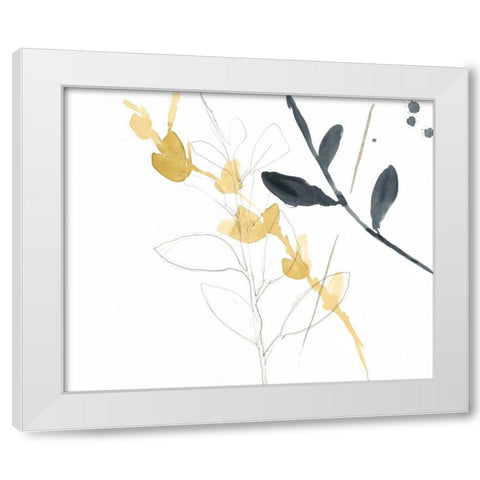 Branch Contours VII White Modern Wood Framed Art Print by Goldberger, Jennifer