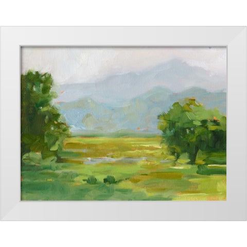 Mountain Backdrop III White Modern Wood Framed Art Print by Harper, Ethan