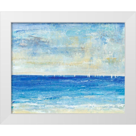 A Perfect Day to Sail I White Modern Wood Framed Art Print by OToole, Tim