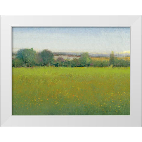 Verdant Countryside II White Modern Wood Framed Art Print by OToole, Tim