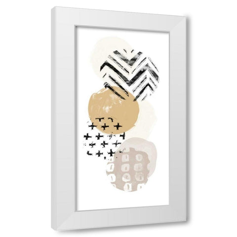 Circular Synergy I White Modern Wood Framed Art Print by Vess, June Erica